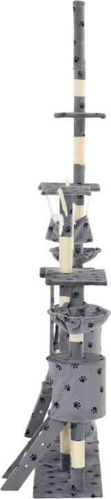 Actual product image vidaXL Kratzbaum (250 cm, Grey with paw pattern)
