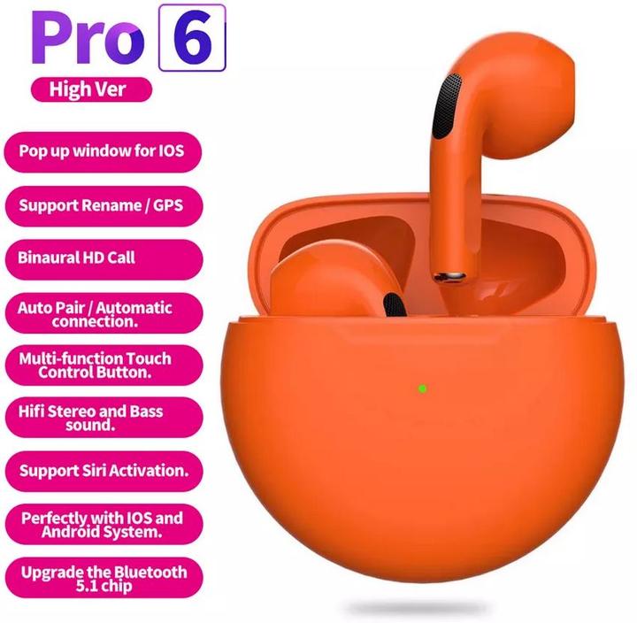 Immagine prodotto PhoneLook Auricolari Pro 6 Bluetooth 5.0 Super Bass sans fil Auricolari design rond (4 h)