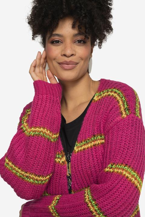 Produktbild Miamoda Strickjacke, Ringel, offene Form, Langarm (56)