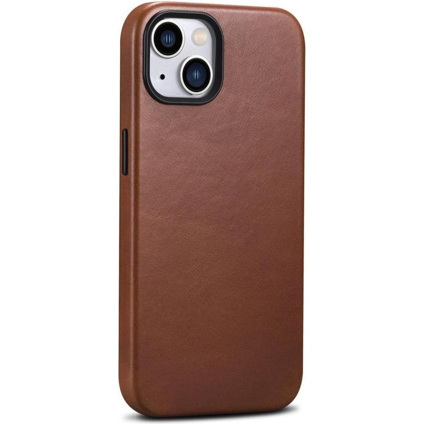 Thumbnail - iCarer Oil Wax Premium Ledertasche iPhone 14 Plus Magnetische Ledertasche mit MagSafe Braun (WMI1422 (Apple iPhone 14 Pl...