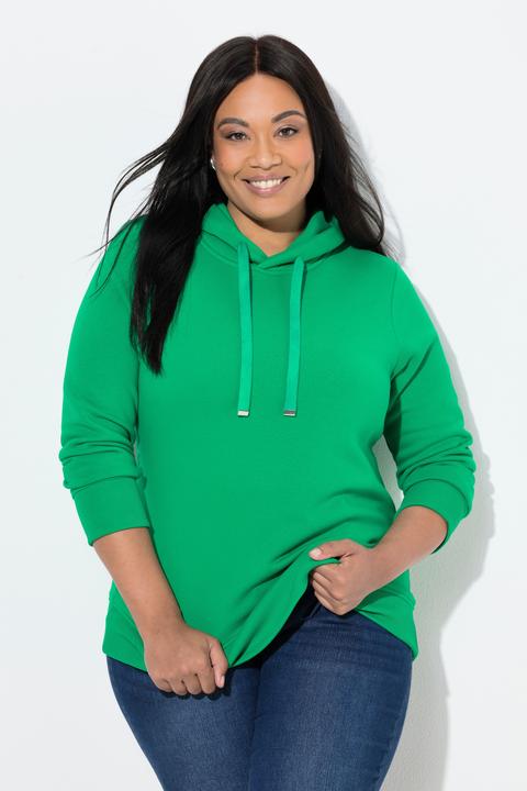 Produktbild Ulla Popken Hoodie, Rippbündchen, Kapuze, Langarm (60)