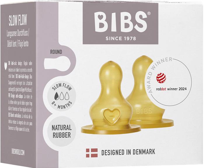 Produktbild Bibs Flaschensauger Latex Slow Flow 2 Stück
