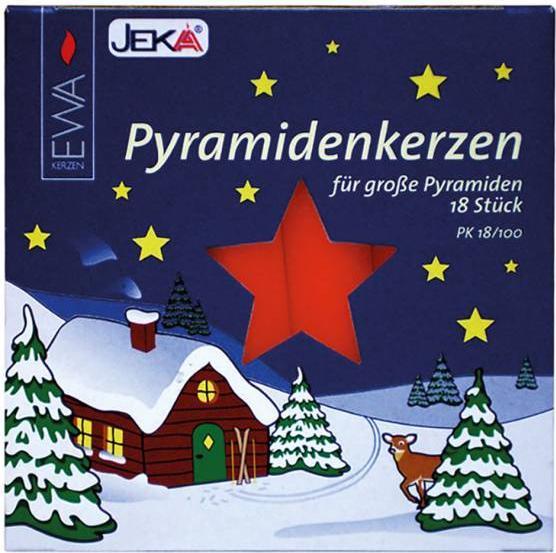 Image du produit Magni Bougies pyramides grandes rouges pour grandes pyramides Dimensions 17,2x105mm Contenu 18 pièces (18 pcs)