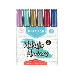 Starpak, Marker, Runder Metallmarker 6 Farben Fensterbox (Mehrfarbig)