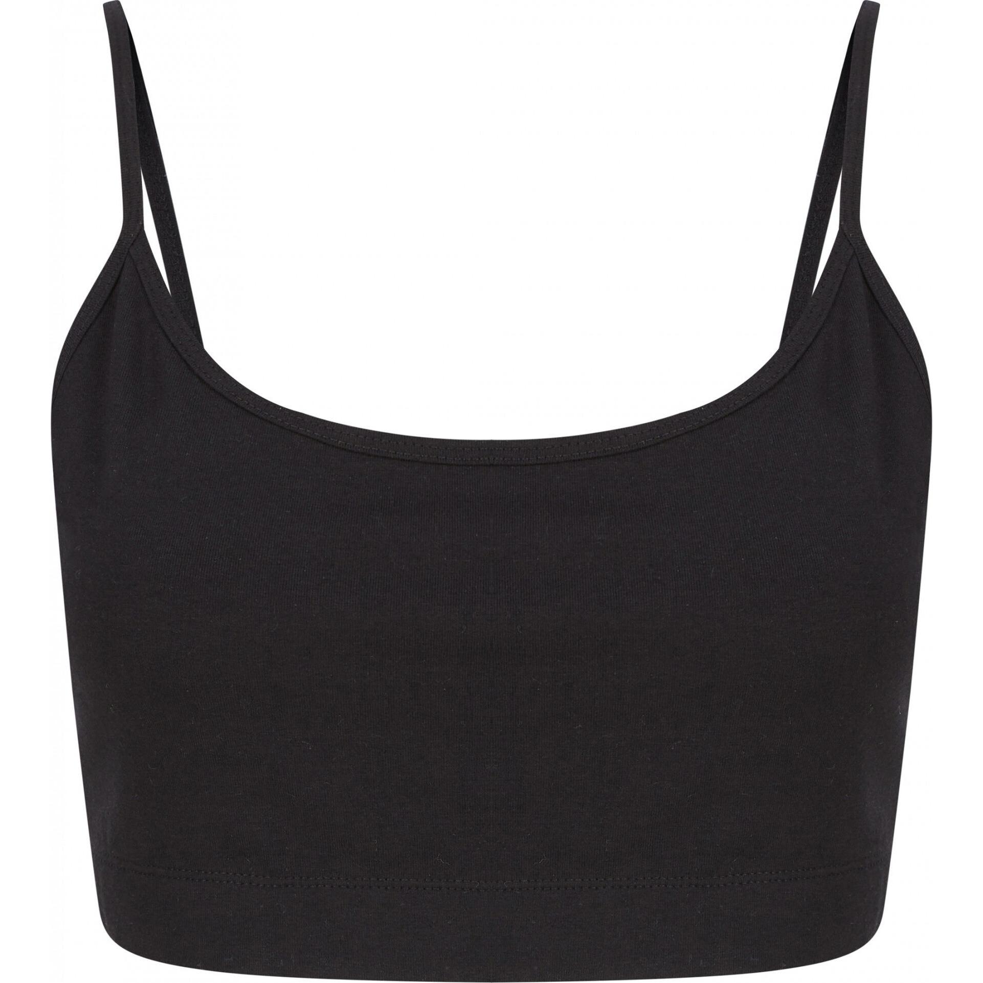 Skinni Fit, Damen, Shirt, T-Shirt court ökologisch verantwortlich Frau, Schwarz, (XXL)
