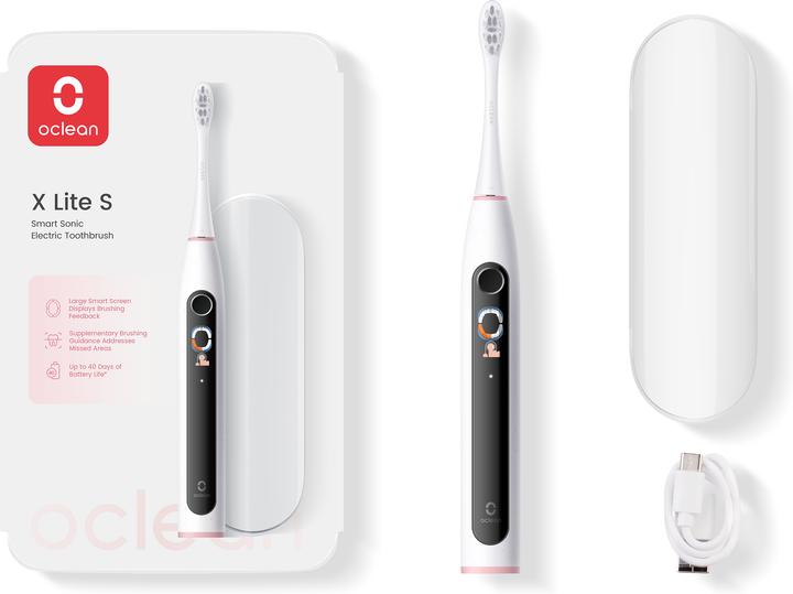 Clean Oclean Sonic Brush Grijs-Roze X Lite Grijs Set - Elektrische Tandenborstel (Sonische tandenborstel)