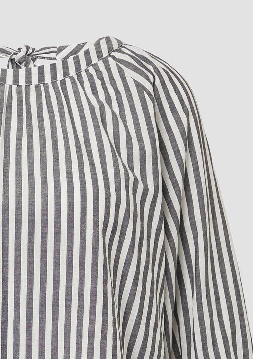 Produktbild S.Oliver Bluse Streifenbluse mit Raffung und Schleife (42)