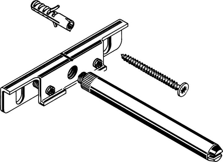 Produktbild EBB Tablarträger Nova 15, Tablarstärke 19 mm, Bolzen ø 12 mm, Stahl glanzverzinkt (1 Stk.)