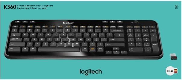 Image du produit Logitech K360 (DE, Sans fil)