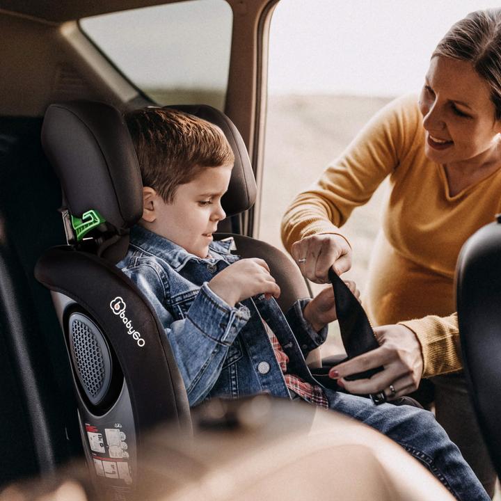 Produktbild BabyGo Safechild 2, schwarz (Kindersitzerhöhung, ECE R129/i-Size Norm)