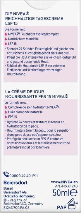 Image du produit NIVEA Reichhaltige Tagescreme LSF 15 DUO (100 ml, Crème de jour, SPF 15)