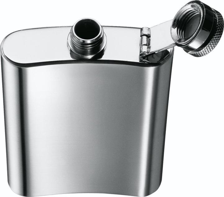 Produktbild WMF Flachmann 120ml 12x7cm Manhattan Cromargan Edelstahl mattiert Geschenkidee (120 ml)