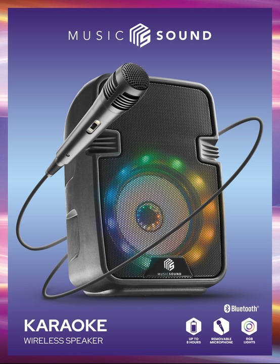 Immagine prodotto Cellularline Music Sound Speaker Bluetooth Karaoke (8 h, Batteria ricaricabile)