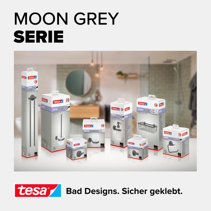 Produktbild tesa MOON GREY Handtuchhaken inkl. Klebelösung ohne Bohren
