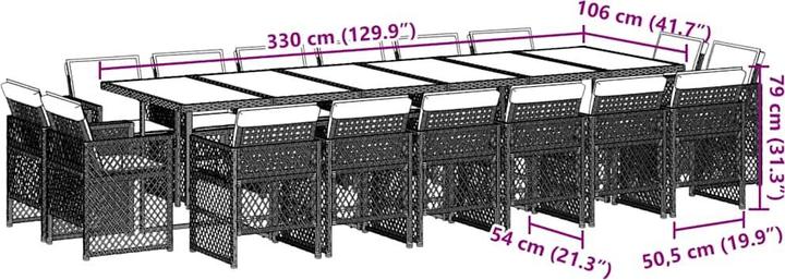 Produktbild vidaXL Garten Essgruppe