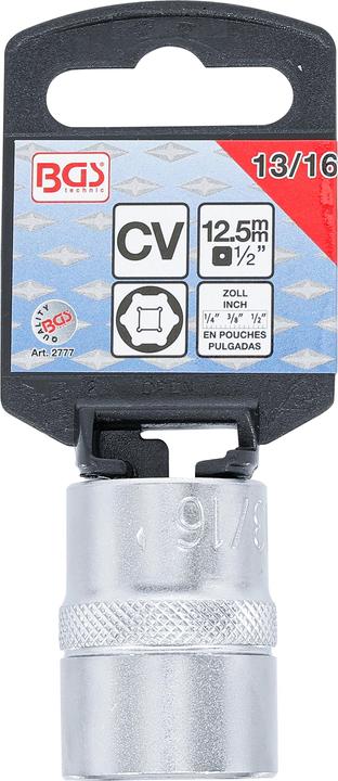 Actual product image BGS Socket, Hexagon 12.5 mm (1/2") Drive 13/16" (13/16")