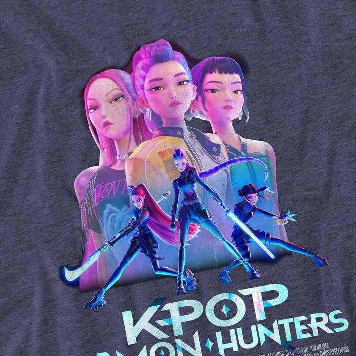 Produktbild K-Pop Demon Hunters TShirt meliert (L)