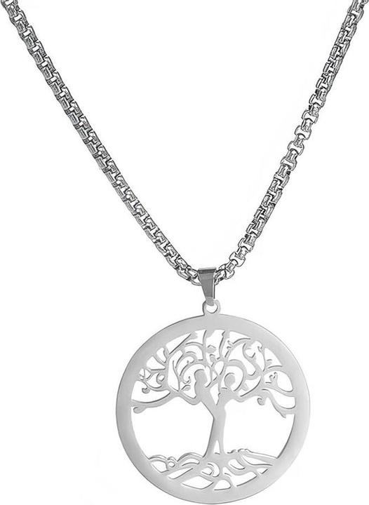 Produktbild Perlstein Baum des Lebens 2 Seelen Halskette (Metall)