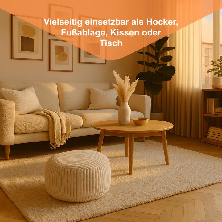 Actual product image Relaxdays Cord-Pouf