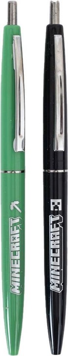 Image du produit Minecraft - Ensemble Stylo rétractable (Noir/Vert, 2 x)