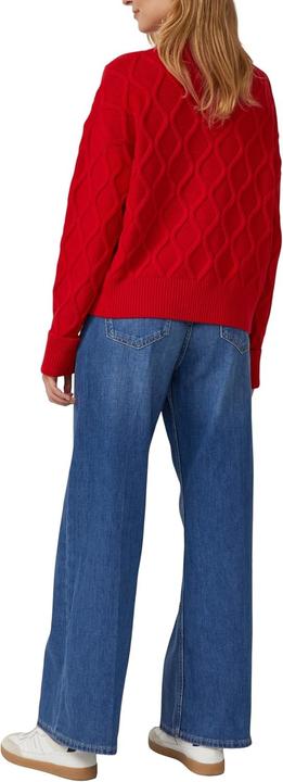 Produktbild s.Oliver Strickpullover Pullover im Relaxed Fit mit Zopfmuster (44)