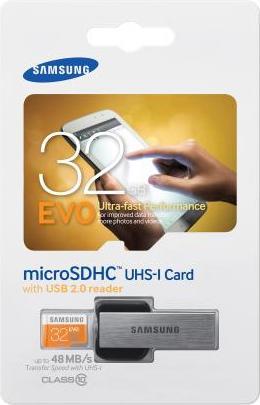 Produktbild Samsung EVO microSDHC (32 GB, microSDHC, U1, UHS-I)