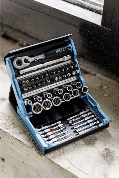 Produktbild HAZET SmartCase Steckschlüssel Satz 2200SC-2 ∙ Sechskant6,3 (1/4 Zoll), Vierkant6,3 mm (1/4 Zoll) ∙… (2 1/4")