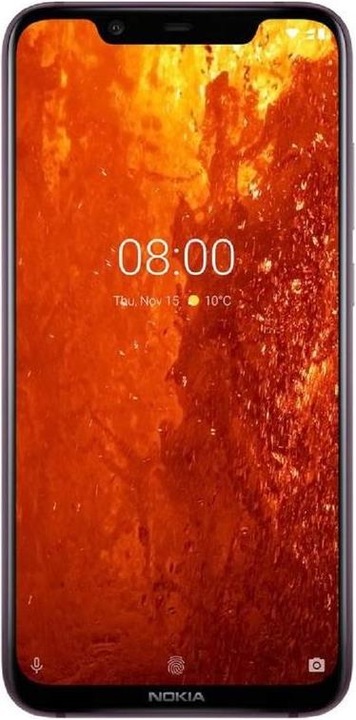 Produktbild Nokia 8.1 (64 GB, Iron, 6.18", Hybrid Dual SIM, 13 Mpx, 4G)