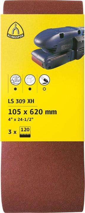 Actual product image Klingspor LS 309 XH retail pack - wood working belts 100 x 560 mm (60)