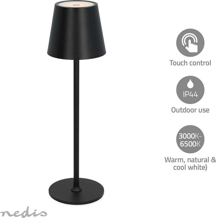 Actual product image Nedis LED table lamp | LED | 1.8 W | 150 lm | 3000 - 6000 K | black (150 lm)