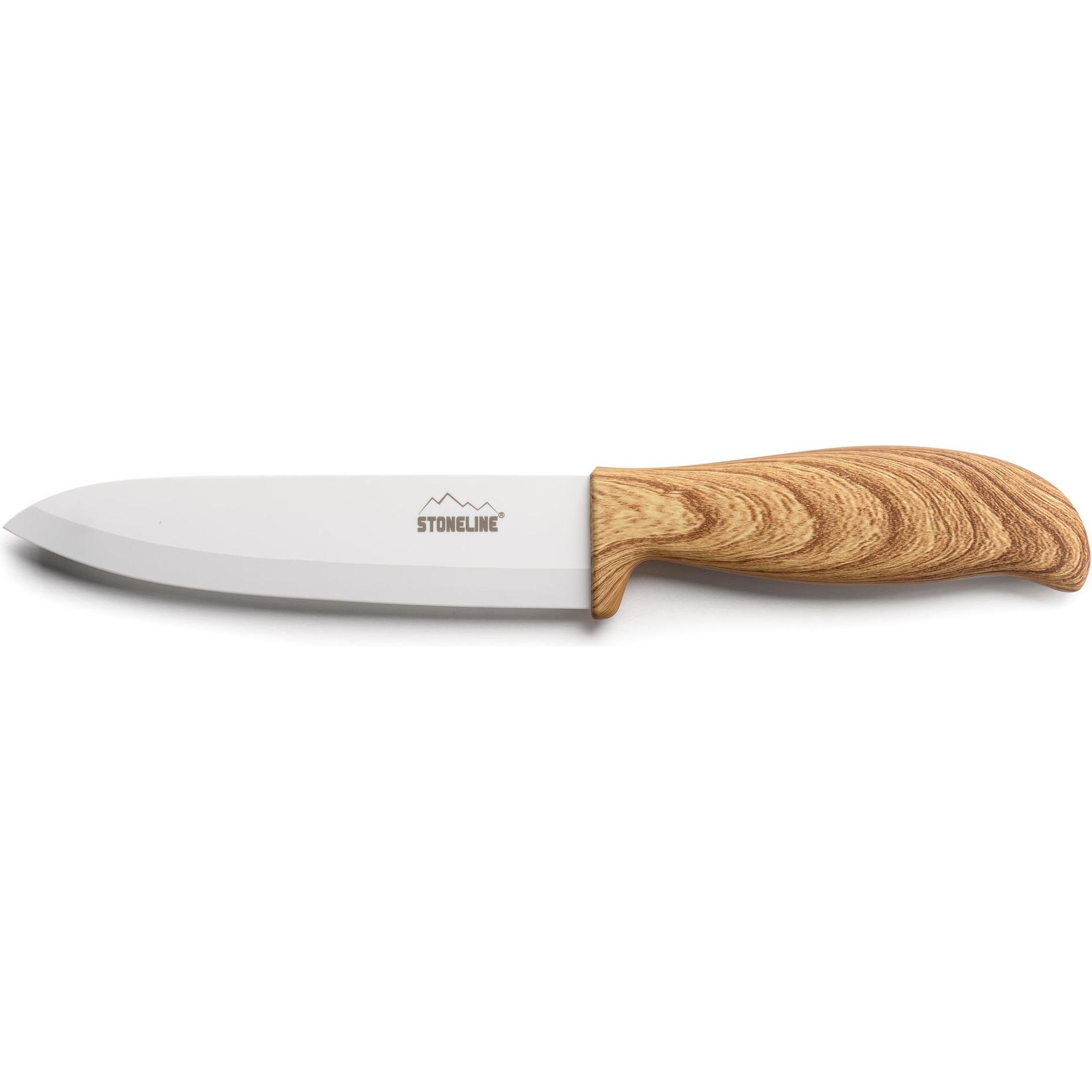 Stoneline Back to Nature Chef's Knife 18313 Ceramic Knife, White / Wood, 1 pc (s), Küchenmesser, Weiss