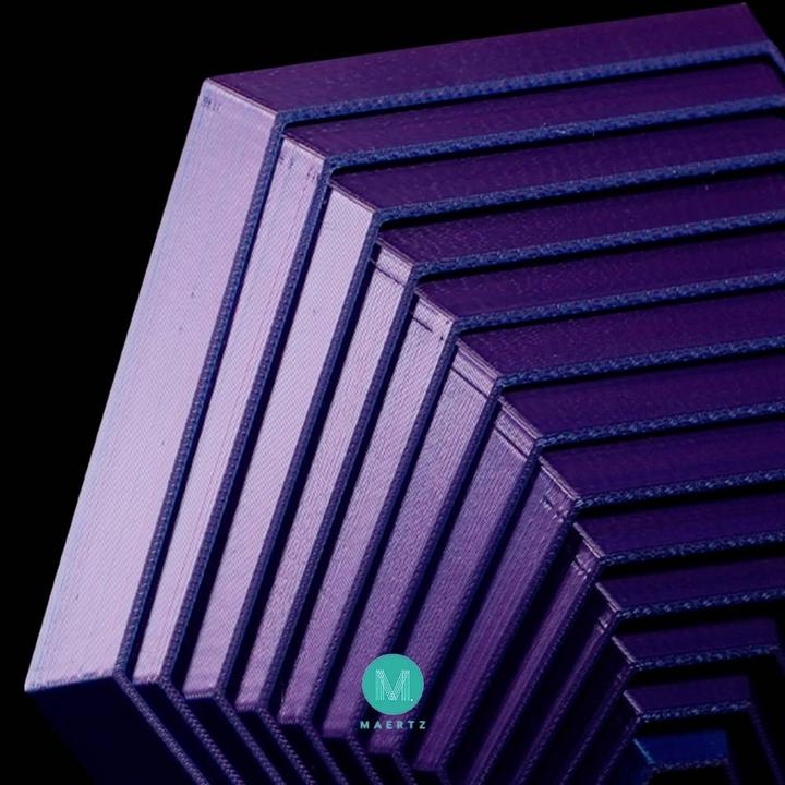 Produktbild Maertz PMMA-1021-004 PMMA-1021-004 Filament PLA-Seide Seidig glänzend 1.75 mm 10 (PLA, 1.75 mm, 1000 g, Violett, Blau)