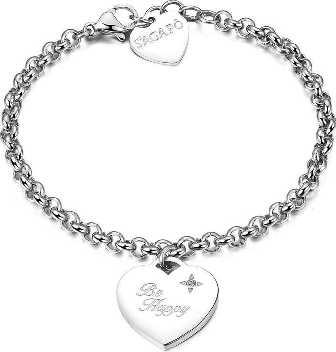 Immagine prodotto Sagapo S'Agapµ - Bracciale in acciaio SBM17 Be My Always Be Happy