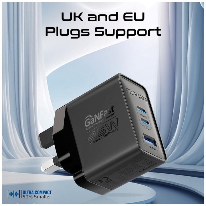 Produktbild ProMate PowerPort-45 Black Ladegerät 45 Watt (45 W)