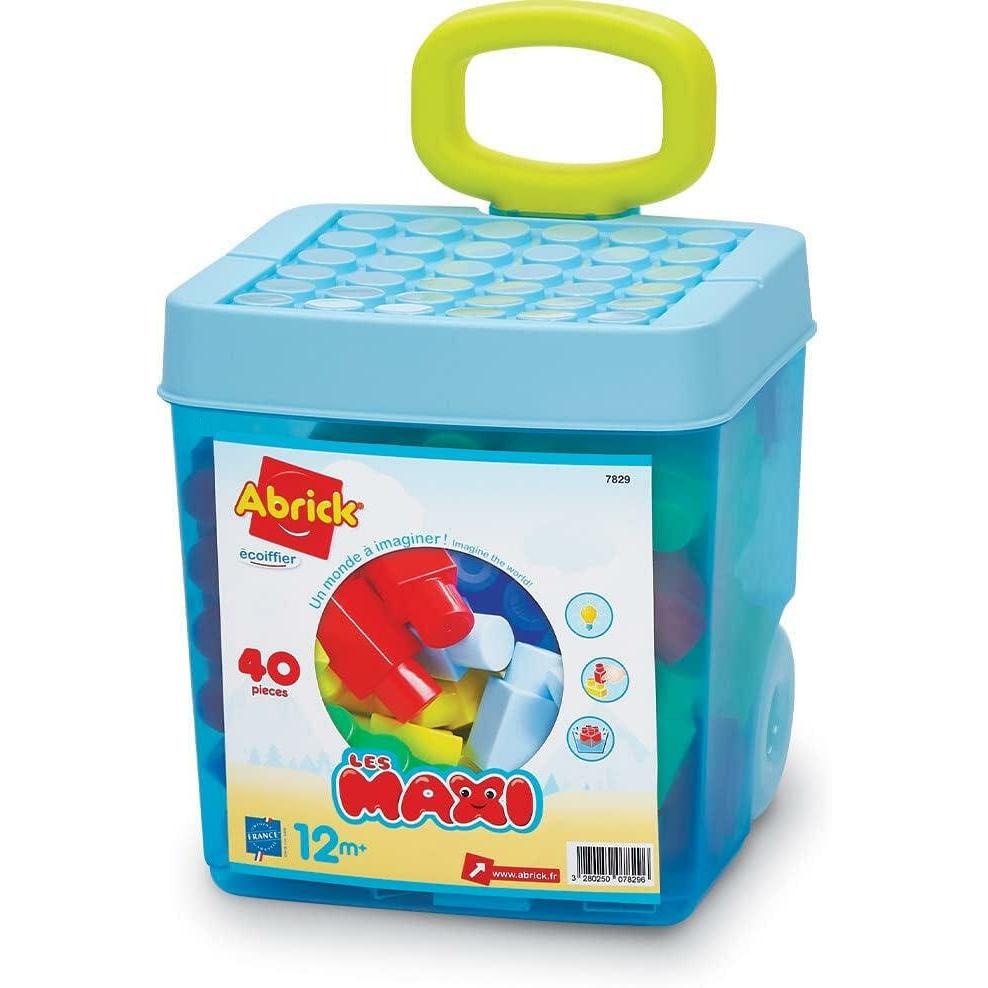 Ecoiffier, Koffer, Abrick Set von Blocks in Blue Koffer auf Rädern, Blau, (104000000000 l)