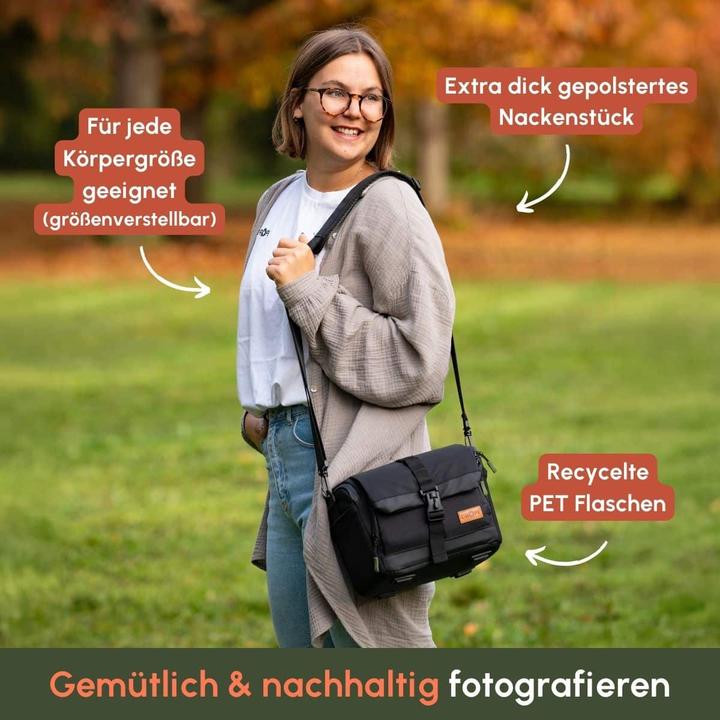 Immagine prodotto C-Rope Kameratasche zum Umhängen V3 in Schwarz retail (Borsa a tracolla per fotocamera)