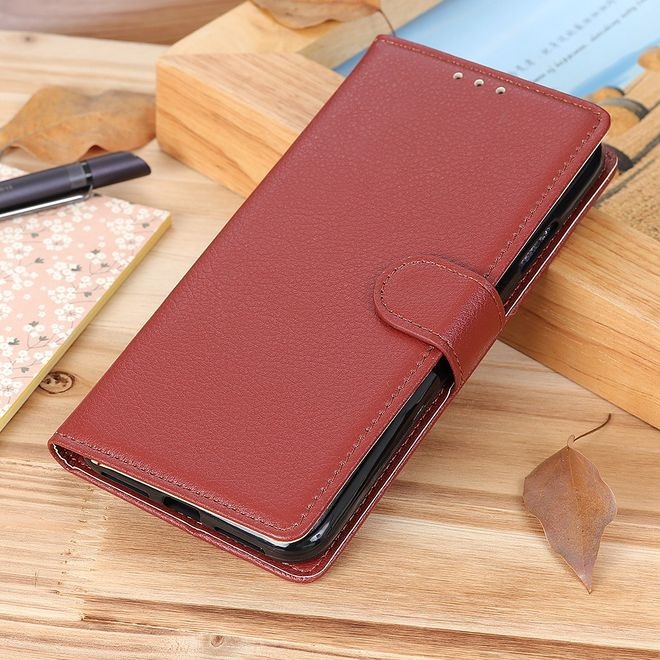 Actual product image MU Classic Litchi Leather Bookcover Series (Xiaomi Redmi Note 9T 5G, Xiaomi Redmi Note 9 5G)