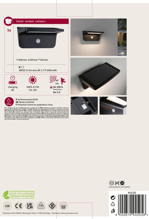 Image du produit Paulmann Cyrus (600 lm, IP44)