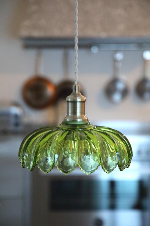 Produktbild Markslöjd KURAGE Pendant 1L Antique Brass/Green (E27)