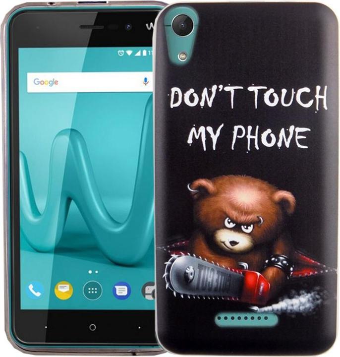 Produktbild König Design Wiko Lenny 4 Handyhülle Schutzcase Bär mit Kettensäge Cover Bumper Schale Etuis (Wiko Lenny 4)