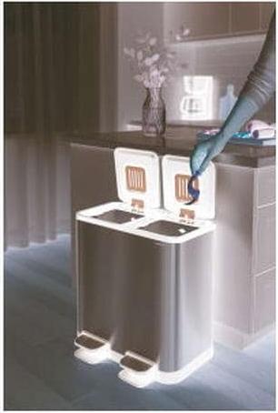 Produktbild Maul Abfallbehälter MAULcycle 20l + 20l Edelstahl (40 l)