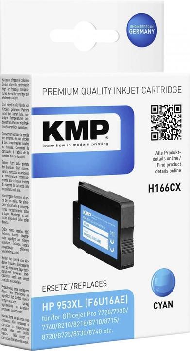 Produktbild KMP H166CX Tintenpatrone kompatibel mit HP F6U16AE (C)