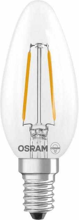 Produktbild Osram LED Leuchtmittel LED Retrofit CLASSIC B 1.8W 827 Clear E14 Warm weiss 4099854466779 (E14, 250 lm, 6x)