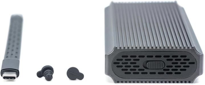 Produktbild Digitus USB M.2 Festplattengehäuse, SDD, extern, NVMe, 40Gbps, USB 4.0, Aluminium, toolfree (M.2 2230, M.2 2242, M.2 2260, M.2 2280)