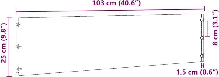 Produktbild vidaXL Rasenkante (103 cm)