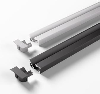 Actual product image Halemeier ChannelLine S2 schwarz L=2500 Aluprofil
