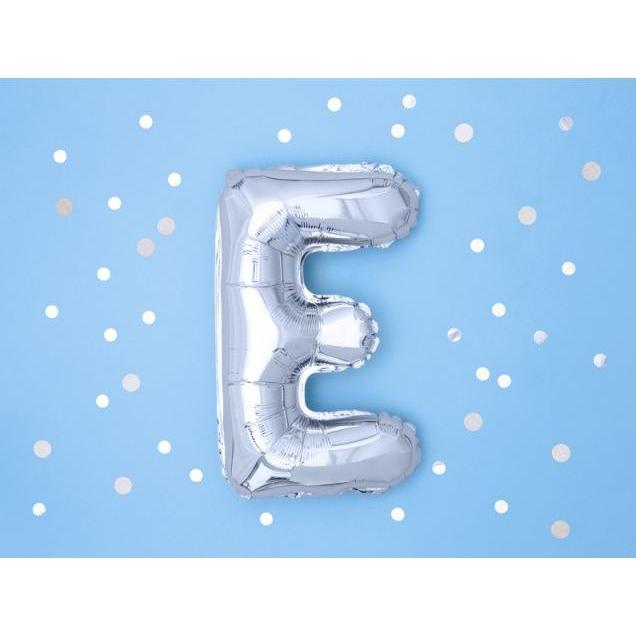 Thumbnail - Partydeco Ballon Brief "E" in Silber