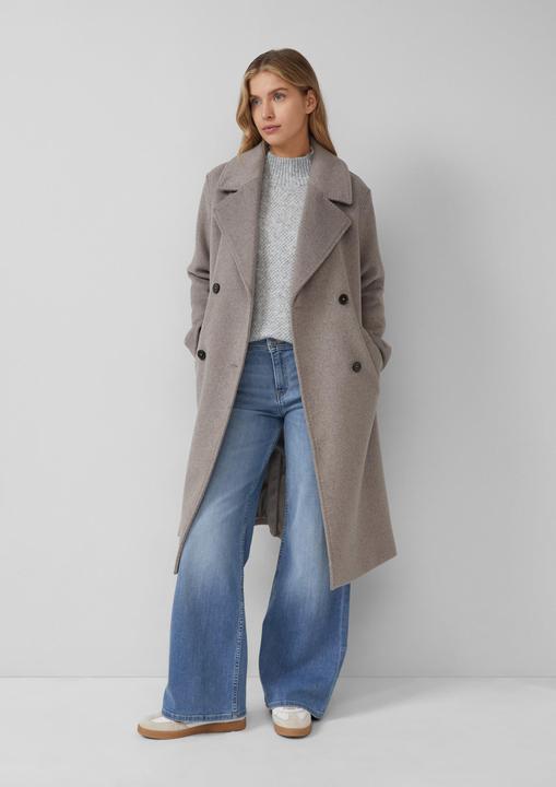 Produktbild s.Oliver Strickpullover Weicher Wollmix-Strickpullover mit Stehkragen (40)