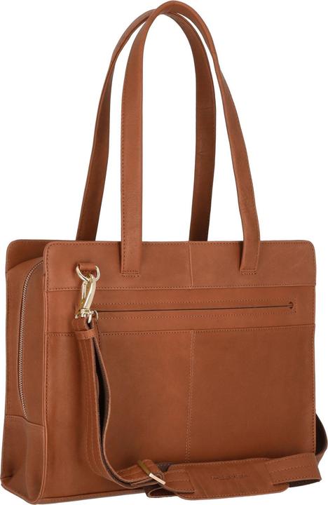 Actual product image Plevier Pharos briefcase leather 37.5 cm laptop compartment