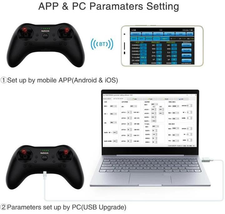 Immagine prodotto RadioLink Telecomando T8S-BT 2,4 GHz, 8 canali, con ricevitore